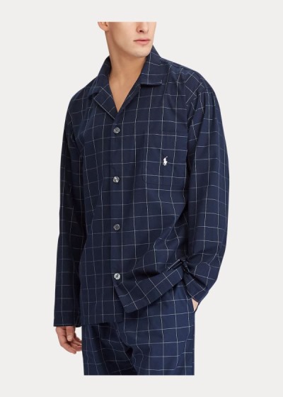 Men's Polo Ralph Lauren Windowpane Cotton Pajama Top | 452798EWA